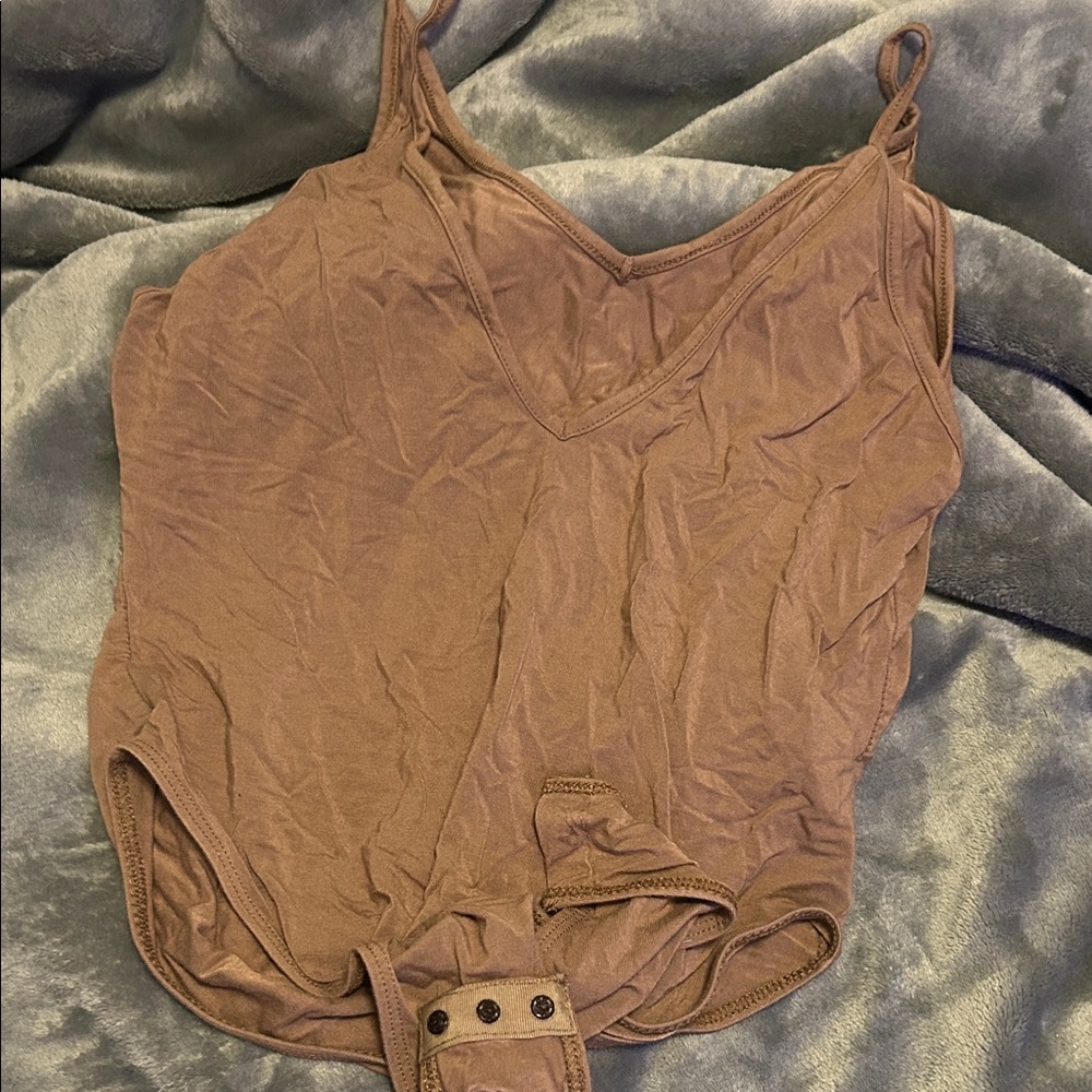 SHEIN Tan Bodysuit Top